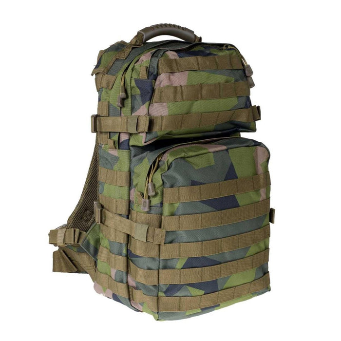 A.Blochl 40L taktischer Rucksack in M90-Tarnung mit MOLLE-Schlaufen, gepolsterten Trägern, Schnellverschluss-Hüftschnalle für den Einsatz im Freien.