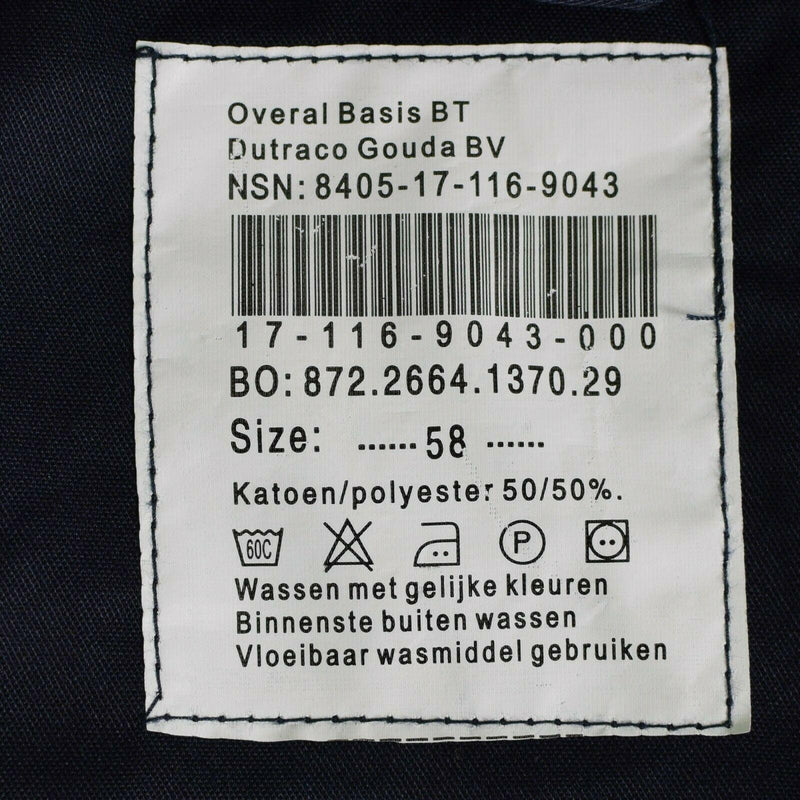 Original niederländische Marine Overall Armee Jumpsuit Blau Overall Schutzausrüstung