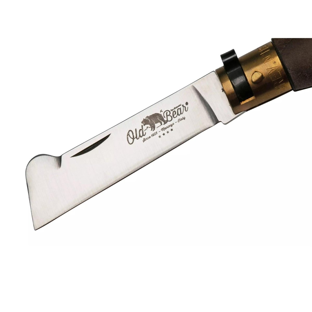 Antonini Old Bear Klappmesser zum Pfropfen, 7,5 cm Griff aus Edelstahl, Walnussholz