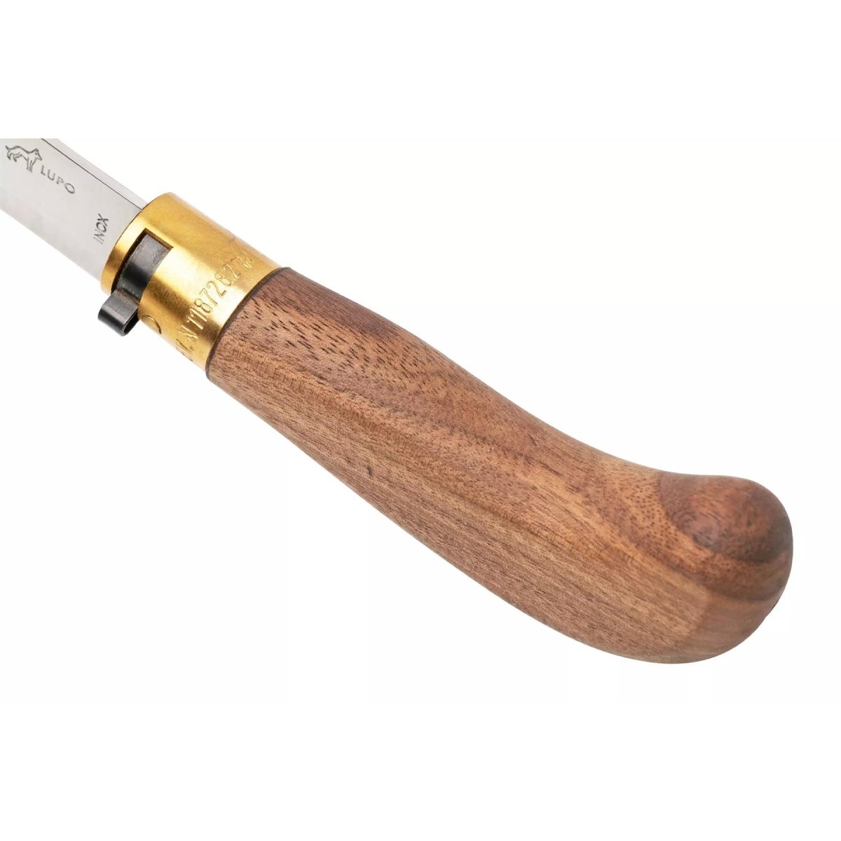Antonini Old Bear Klappmesser, 9,5 cm, Griff aus Edelstahl, Walnussholz