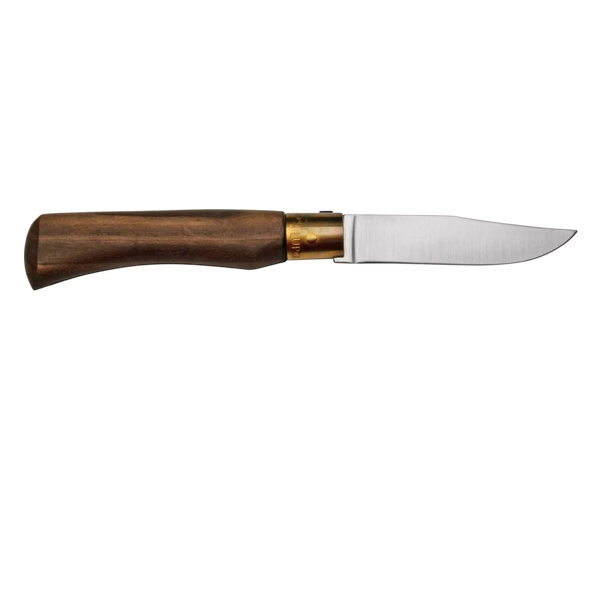 Antonini Old Bear Taschenmesser, 8 cm Carbon-C67-Klinge, Griff aus Walnussholz