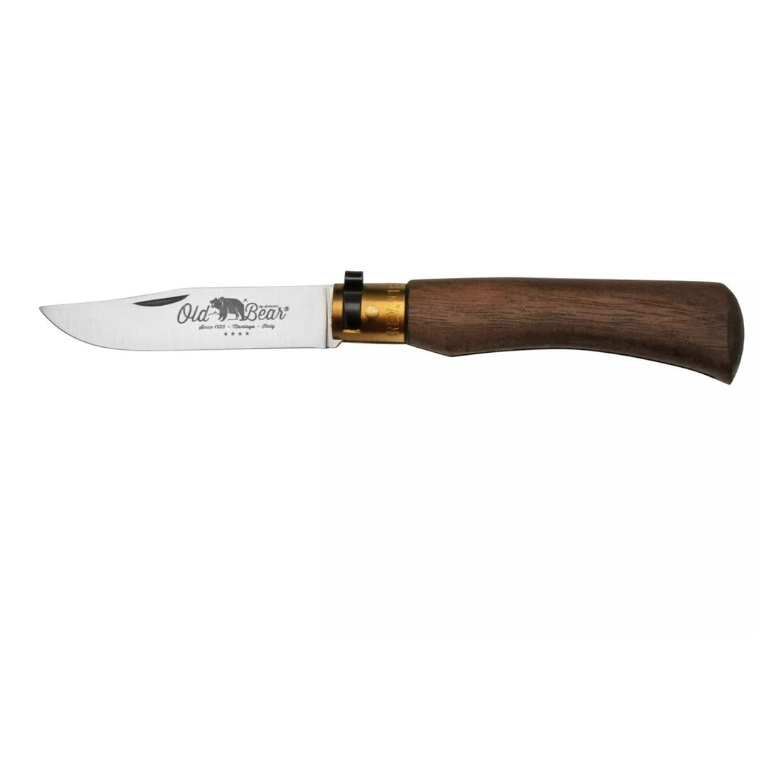 Antonini Old Bear Taschenmesser, 8 cm Edelstahlklinge, Griff aus Walnussholz