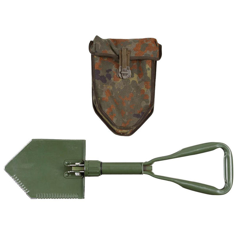 Original deutsche BW Armee Klappspaten. Survival Outdoor Grüner Spaten