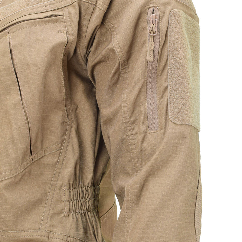 Mil-Tec Brand Militärstil Ripstop Dark Coyote Kampftruppenjacke Chimera