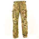 Genuine British Army MTP Tropen combat trousers in camouflage, lightweight and breathable for tropical conditions.