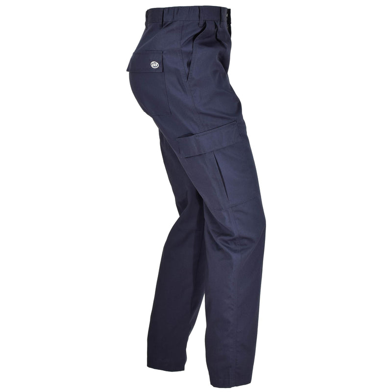 Original britische ISS blaue Arbeitshose, überschüssige Cargohose in Blister NEU