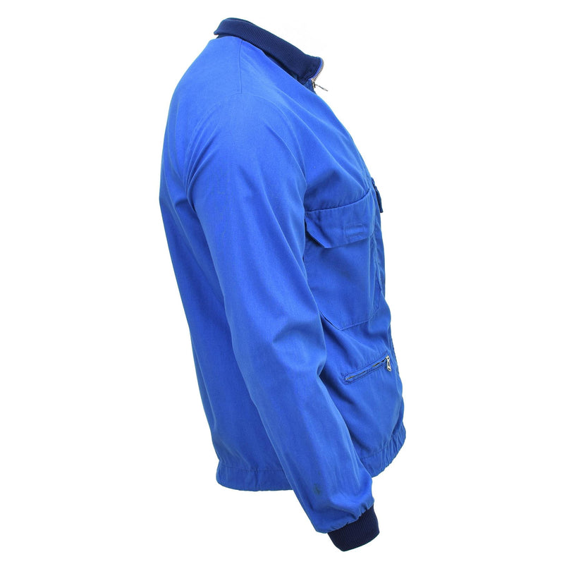 Original schwedische Militär Sportjacke Retro Vintage Trainingsanzug Sportbekleidung blau
