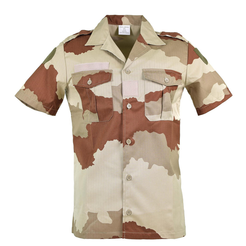 Original französische Armee F2 Hemd Wüstentarn Kurzarm Militär Überschussausgabe NEU