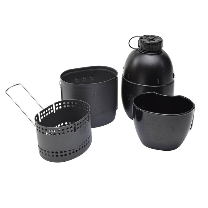 BCB MK2 Crusader 4-teiliges Kochset, Aluminium, Kantinenbecher, Tassenkocher, kompakt, Wandern – GoMilitar