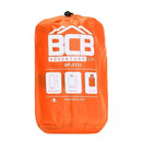 Self-inflating sleeping pad pouch orange color with instructions