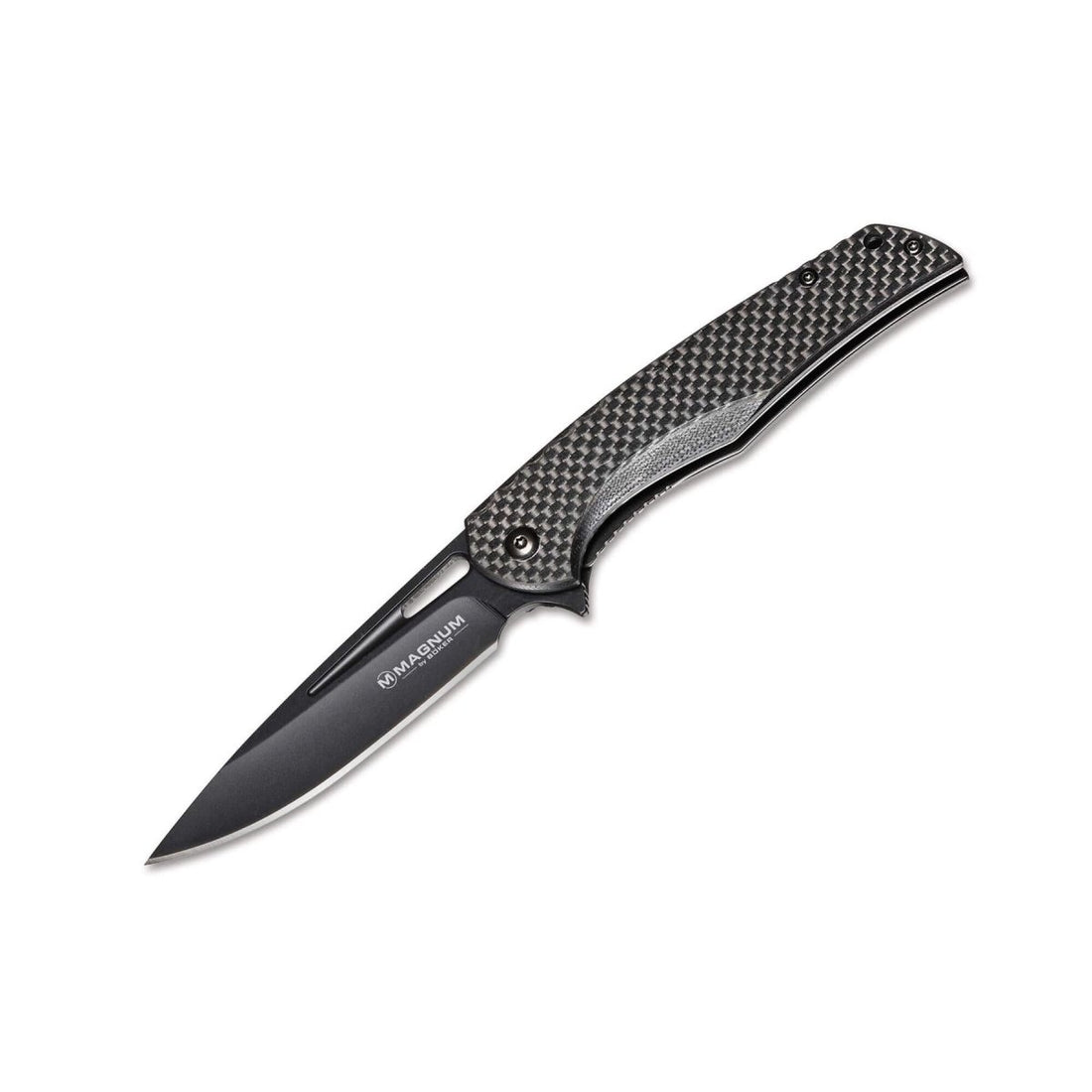 BOKER Black Carbon Klapptaschenmesser Griff aus 440A-Edelstahl-Kohlefaser