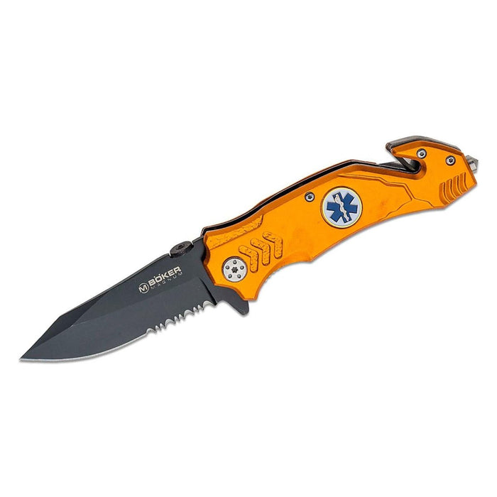 Klapptaschenmesser der Marke Böker EMS Rescue Edelstahl 440A Glasbrecher - GoMilitar