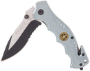 Boker Brand folding pocket knife Hero gray stainless steel 440A aluminum handle - GoMilitar