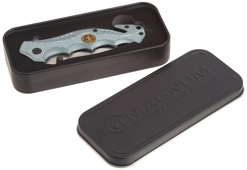 Boker Brand folding pocket knife Hero gray stainless steel 440A aluminum handle - GoMilitar