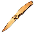 Böker Gold Finger-Klapptaschenmesser aus eloxiertem Edelstahl 440A Linerlock