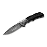 BOKER Grey Eminence Taschenmesser, klappbar, kompakter schwarzer Micarta-Griff aus 440A-Stahl