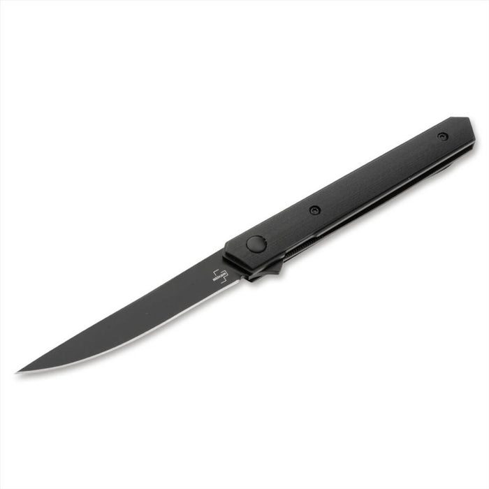 Böker Plus Kwaiken Air Mini Klapptaschenmesser mit schwarzer VG-10-Klinge und G10-Griff im minimalistischen Design