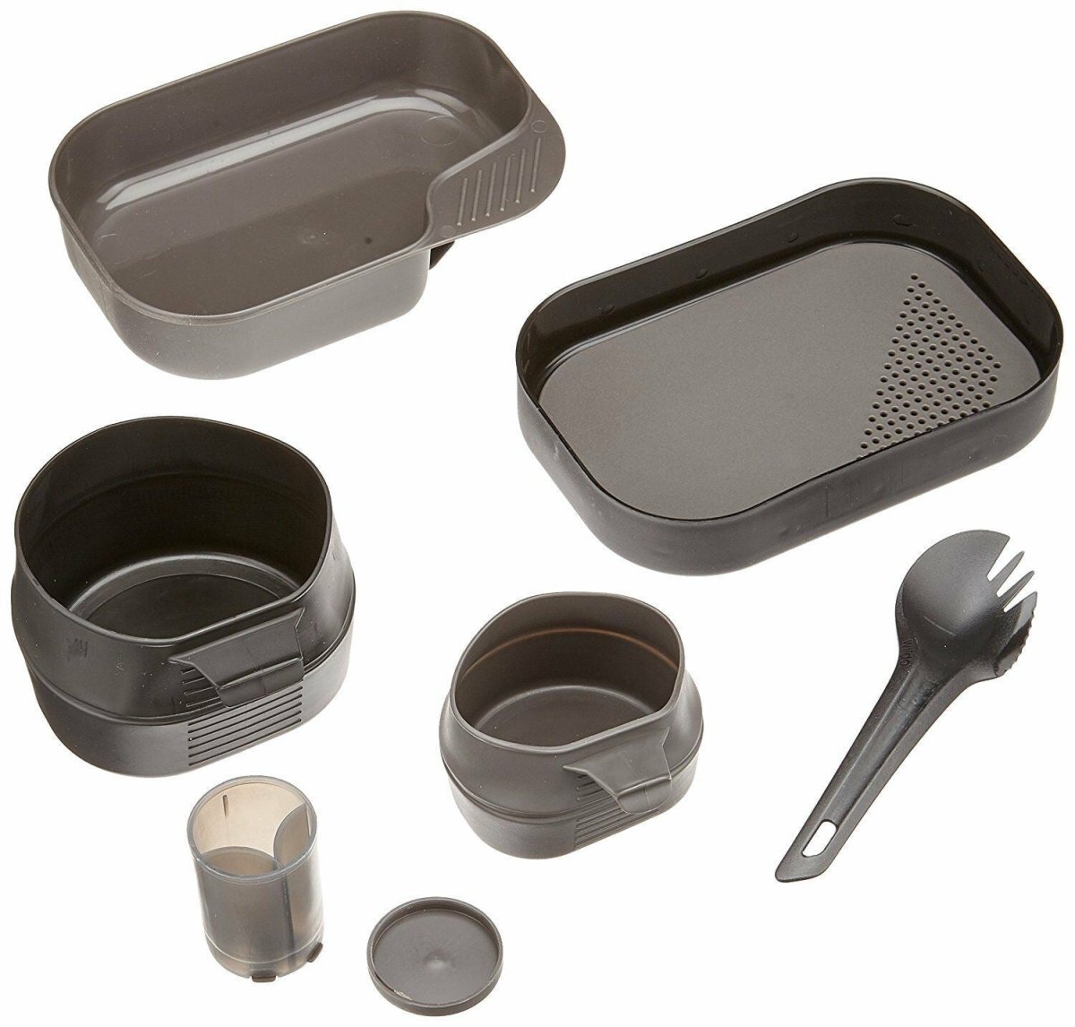 Marke Swedish Wildo Camp a Box Olivgrün Camping Set Teller Tassen Göffel Outdoor