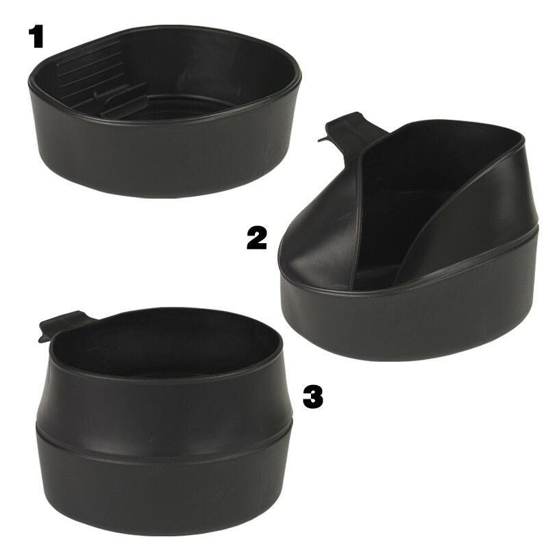Marke Swedish Wildo Camp a Box Olivgrün Camping Set Teller Tassen Göffel Outdoor