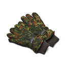 Woodland Flecktarn Olive camo Thinsulate winter gloves with adjustable straps and elastic cuffs for cold weather protection