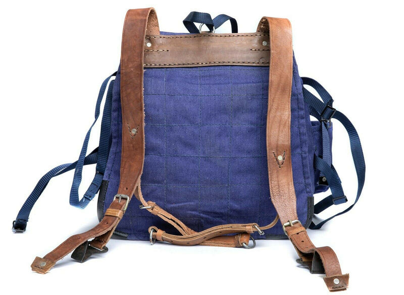 Original rumänischer Armee-Rucksack, Militär-Überschuss, blauer Canvas-Brotbeutel, NEU