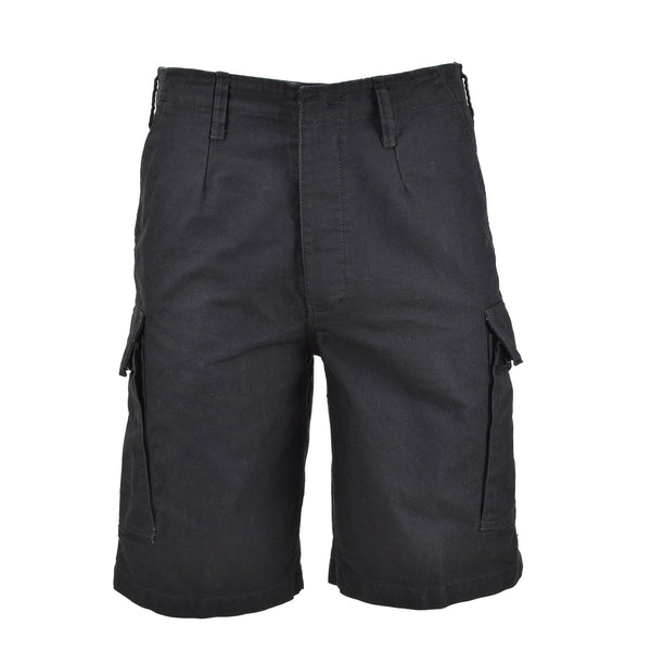 Schwarze, vorgewaschene Bermuda-Shorts aus Moleskin der Marke Mil-Tec im Stil der Bundeswehr