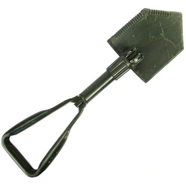 Original deutsche BW Armee Klappspaten. Survival Outdoor Grüner Spaten
