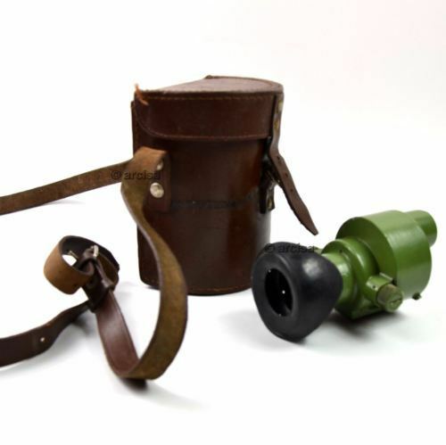 Originales ON-M59-Monokularvisier und Ledertasche der jugoslawischen Armee.