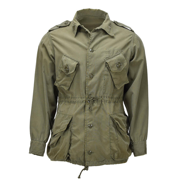 Original kanadische Armee-Feldjacke aus Baumwoll-Militärüberschuss in Olivgrün