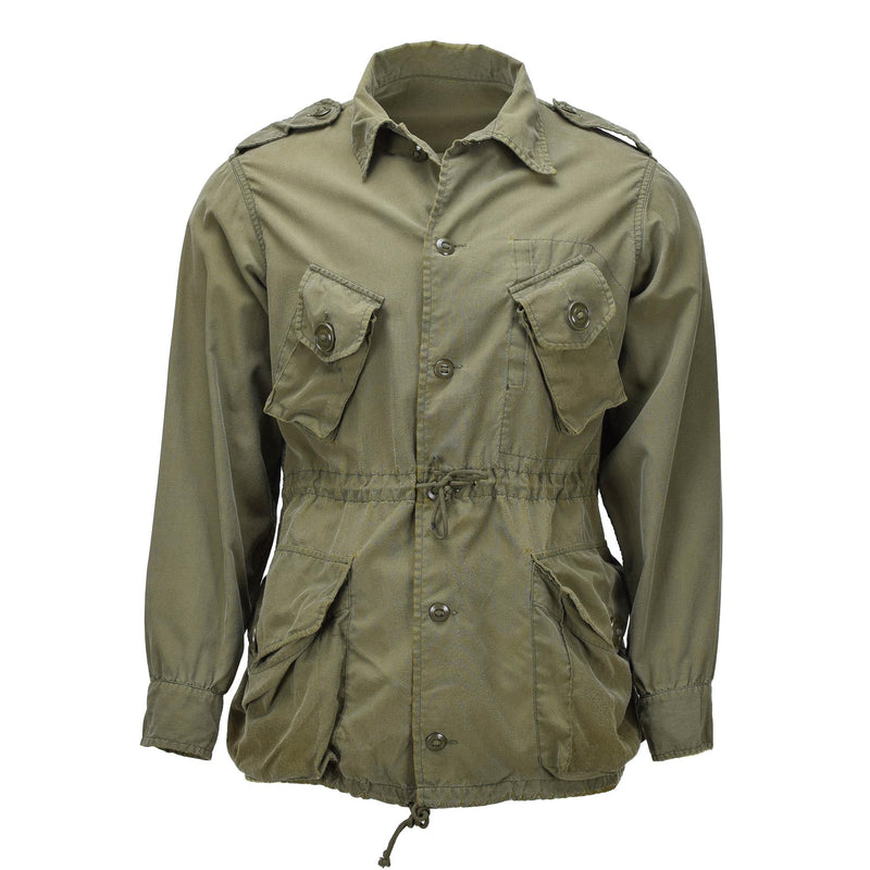 Original kanadische Armee-Feldjacke aus Baumwoll-Militärüberschuss in Olivgrün