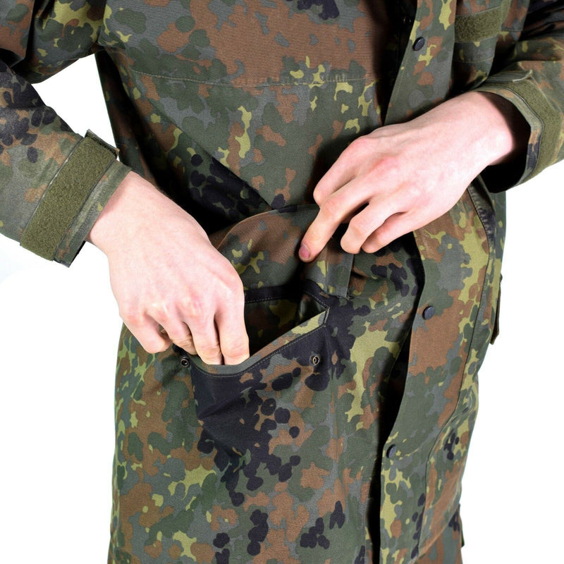 Original Bundeswehr Feldjacke GoreTex Flecktarn wasserdichter Regenschutzparka
