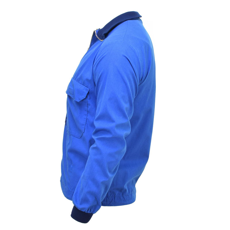 Original schwedische Militär Sportjacke Retro Vintage Trainingsanzug Sportbekleidung blau