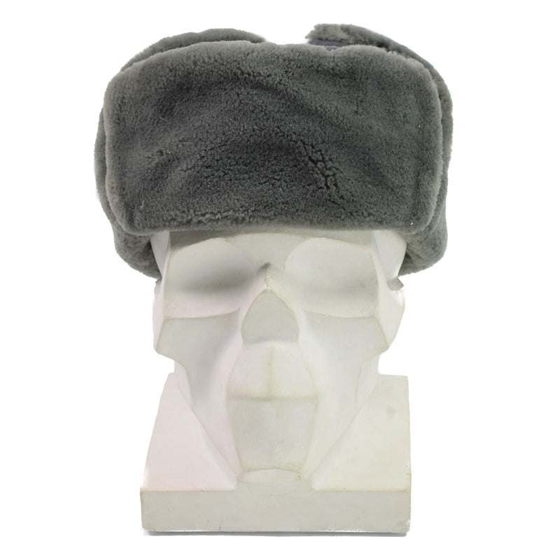 Original DDR Armeeoffizier Wintermütze Kaltwetter Uschanka Kunstpelz NEU
