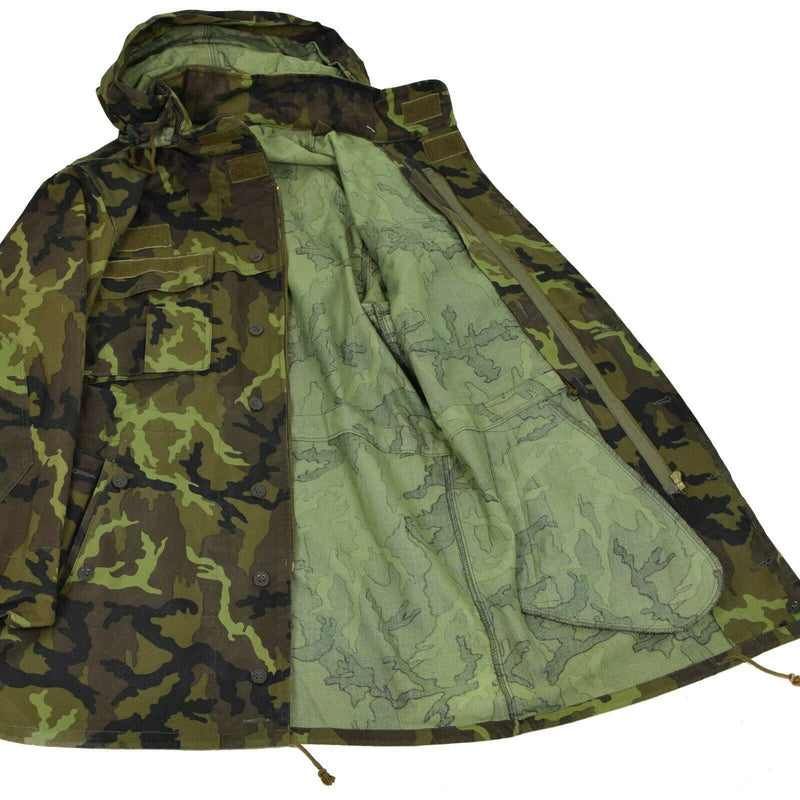 Original tschechische Armee Militär Kampf CZ 95 Camouflage Feldjacke Parka mit Kapuze