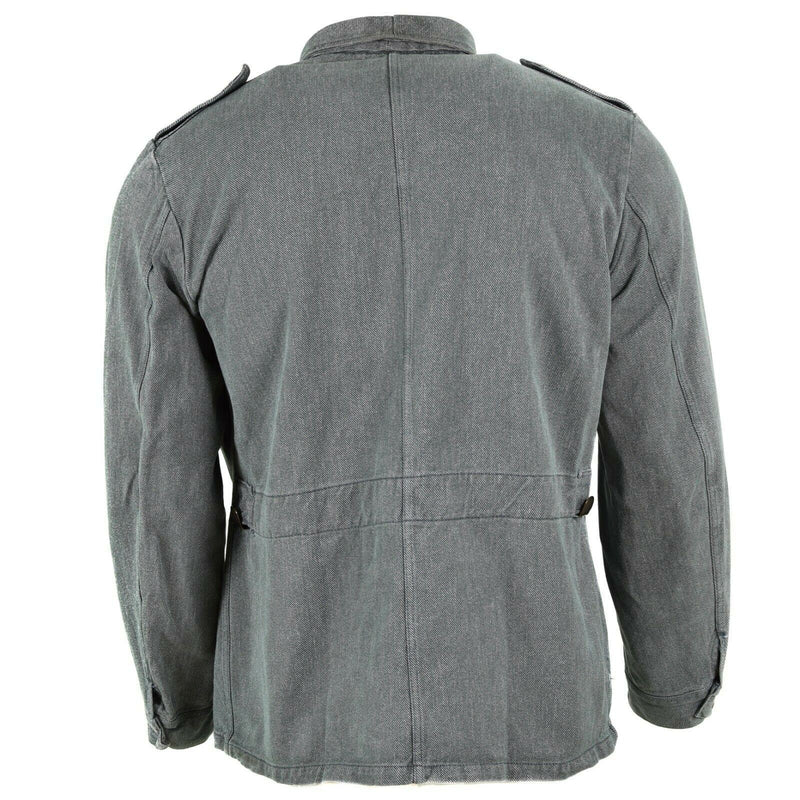 Echte Schweizer Armee Arbeitsjacke Jeans Militärjacke grau Vintage Überschuss