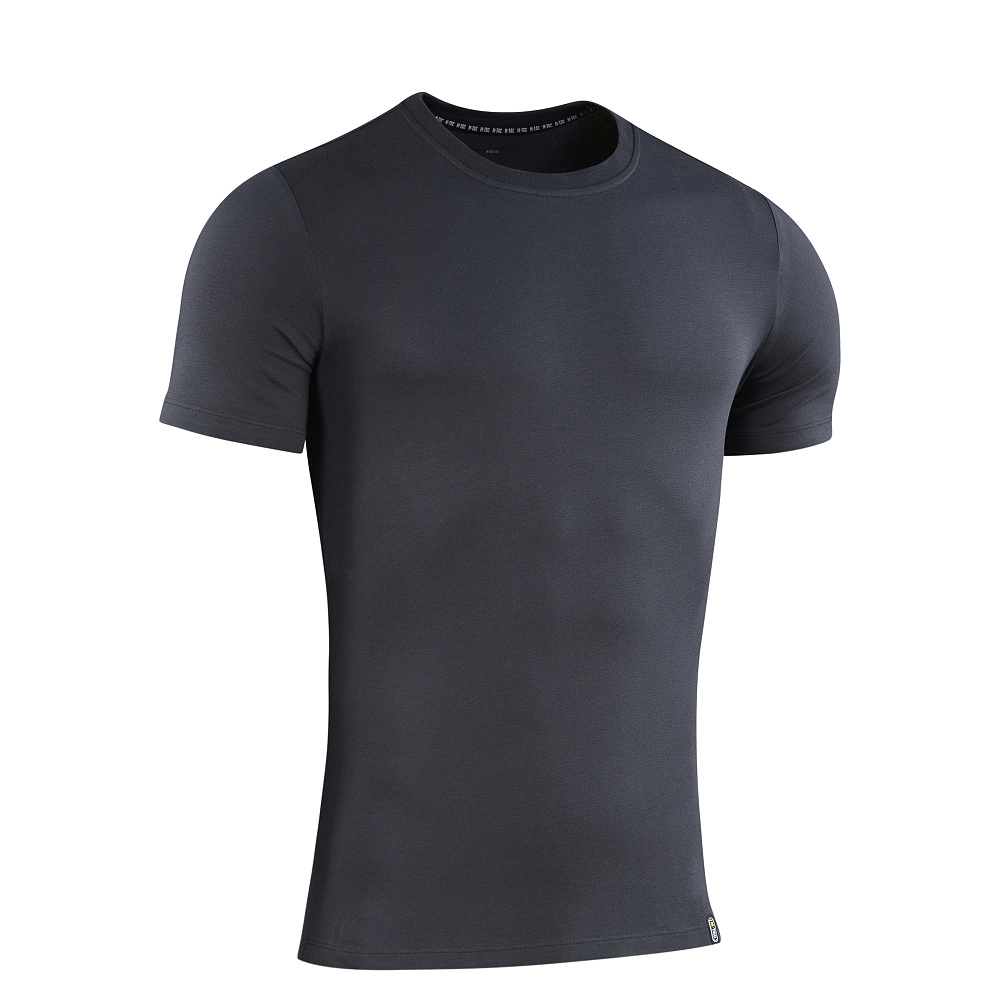 M-TAC 93/7 Sommer-T-Shirt aus leichter Stretch-Baumwolle, kurzärmelig, dunkelgrau
