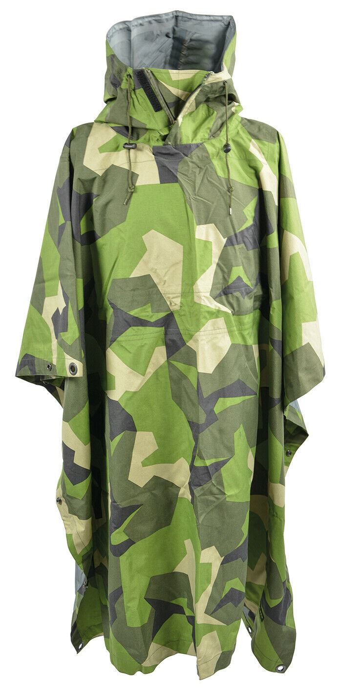 Ale-Tex 3-lagiger wasserdichter Regenponcho im Armeestil, PTF-Membran M90 Camo 