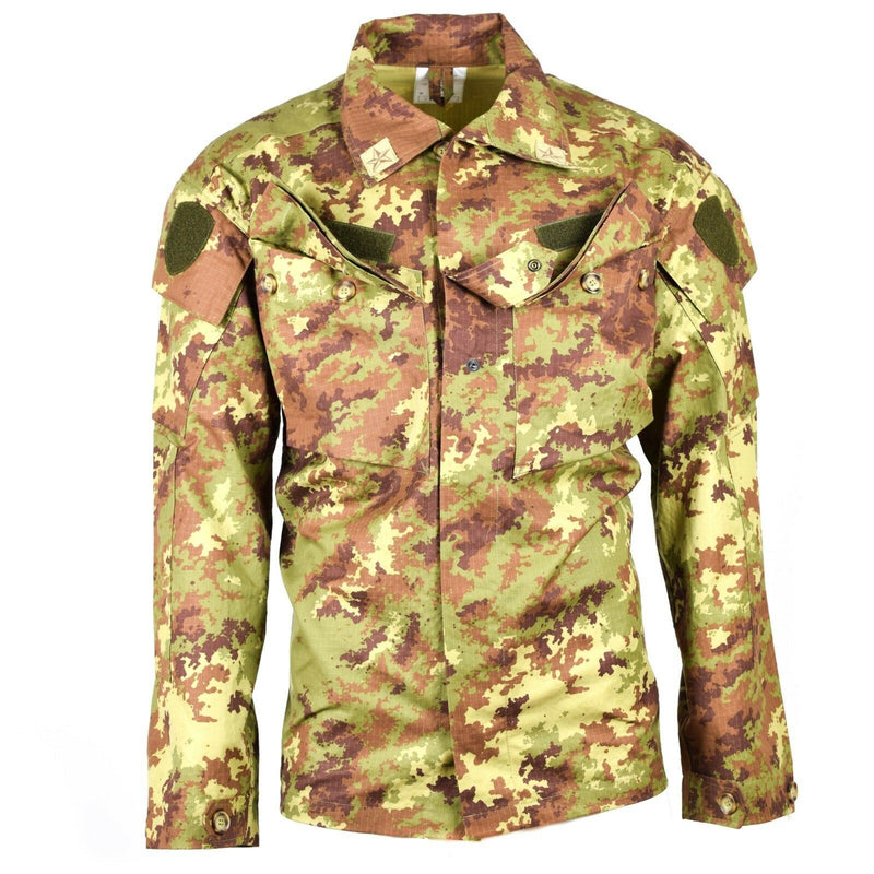 Echtes Rip Stop Vegetato Camo ACU Jacke Kampffeldhemd der italienischen Armee NEU