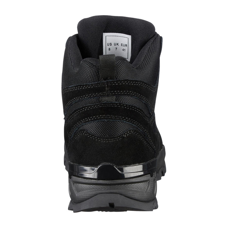 MIL-TEC SQUAD Stiefel halbhoch runde Sohle Camping Outdoor schwarzes Wildleder Schuhwerk