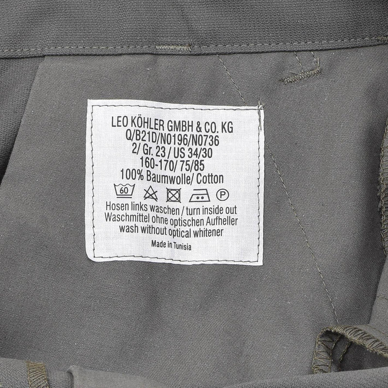 Leo Kohler Feldhose Kampfhose Militär Truppen Cargohose Baumwolle uni oliv