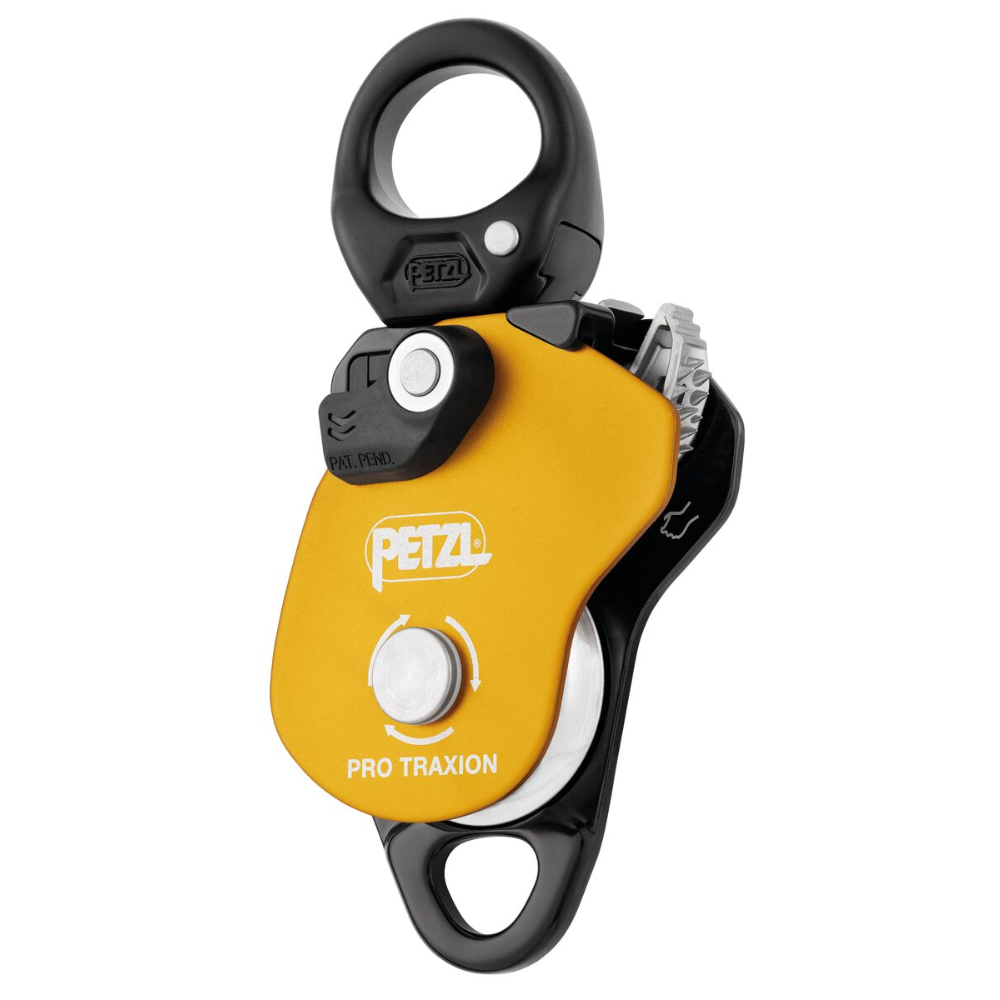 PETZL PRO TRAXION Progress Capture Pulley Wirbelseil-Zuggerät Gelb