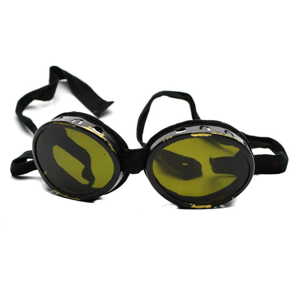 WWII Original Schweizer Armee Berghelm Rundbrille Schutzglas mit Box