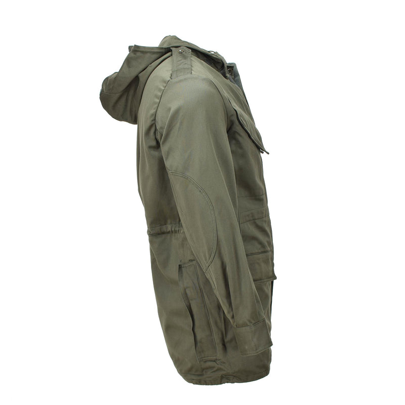 Echte belgische Militärjacke oliv Feldtruppen BDU Kapuzenparka Vintage NEU