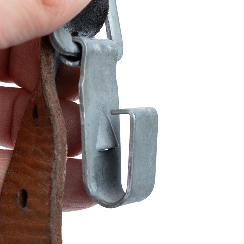 Original österreichische Armee Y-Strap Hosenträger aus echtem Leder Vintage Militär Überschuss