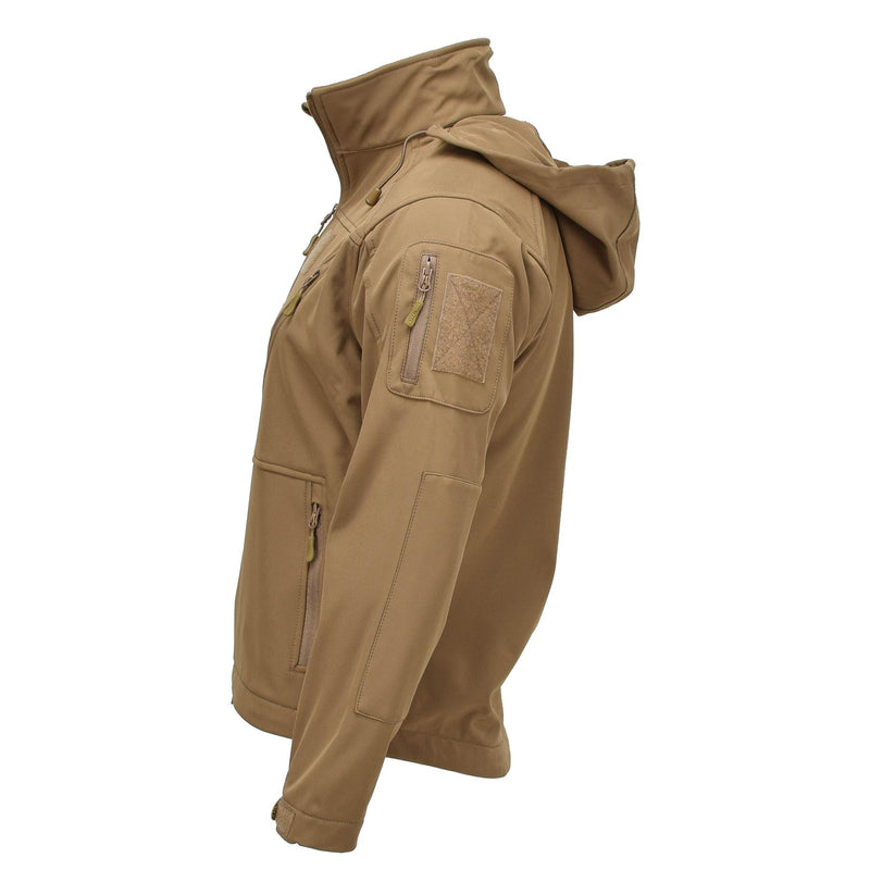 MIL-TEC Militär-Stil SCU14 Jacke Wandern Activewear mit Kapuze Outdoor Dark Coyote