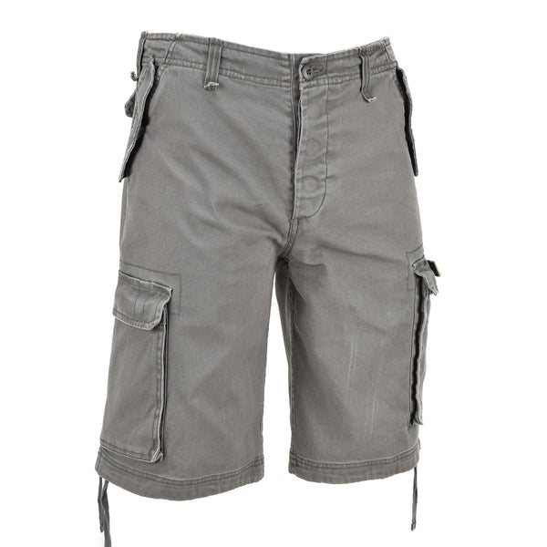 Olivgrüne, vorgewaschene Moleskin-Cargo-Shorts der Marke Mil-Tec im Militärstil für Fallschirmjäger