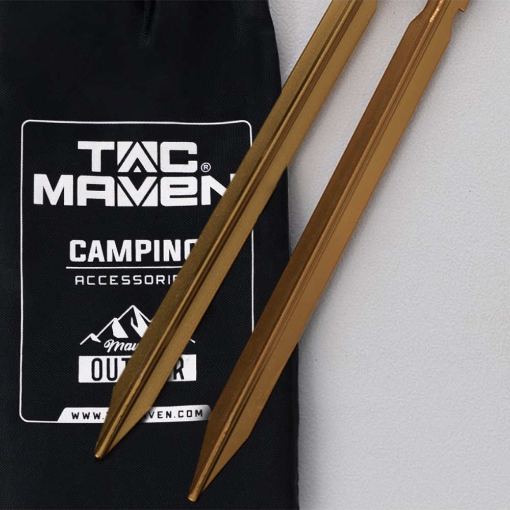 TAC MAVEN Bodennägel Aluminium Zeltplane Hering Set 4 Campingzubehör