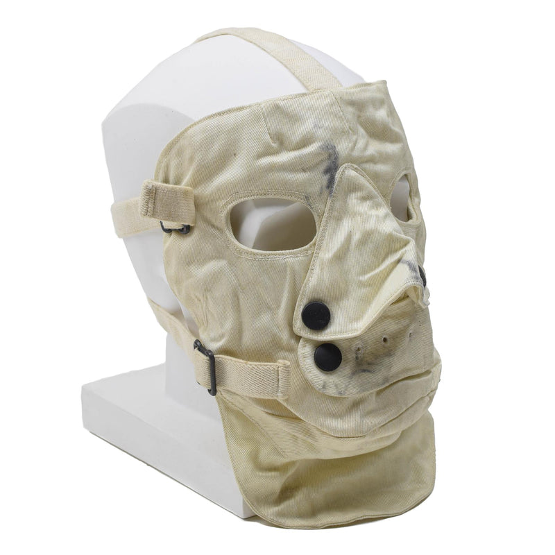 Echte, gruselige Gesichtsmaske für kaltes Wetter, Para-Aramid, verstellbar, gruseliges weißes Cosplay