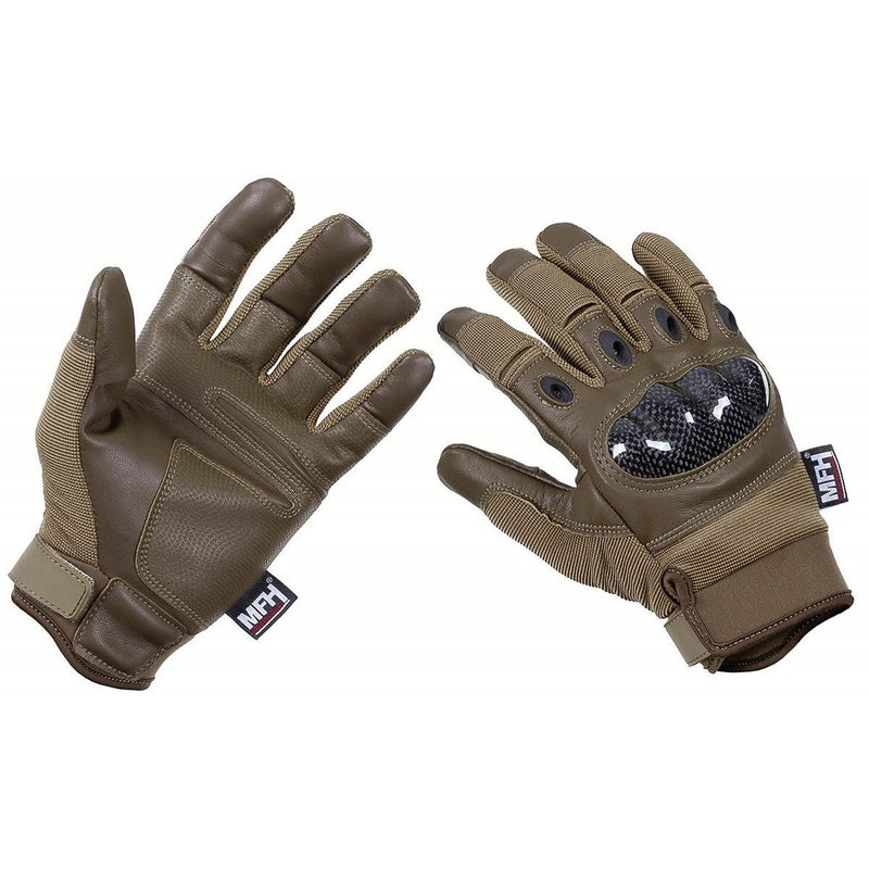 MFH Marke taktische handschuhe langlebig coyote kampf freies zeigefinger daumen atmungsaktiv
