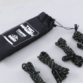 TAC MAVEN Zeltplanen-Abspannleinen-Set, 7 Kern-Polyesterspanner, Schwarz